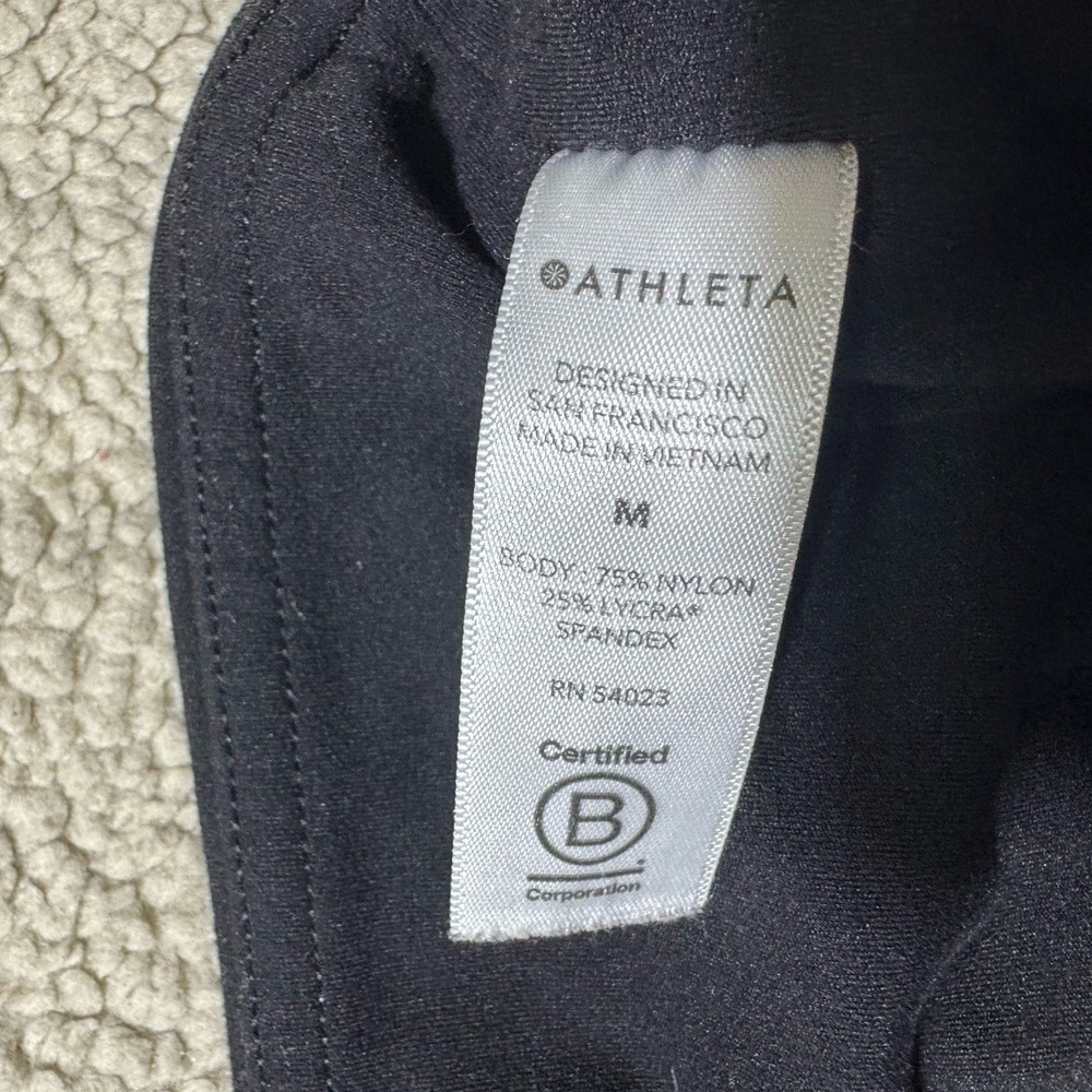 Athleta Leggings Womens Medium Ultra High Rise Elation Tight Black Stretch Ankle - Picture 6 of 12